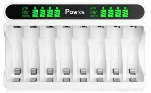 POWXS 8 Slot AA/ AAA Akku-Ladegerät für nur 9,99€ inkl. Versand