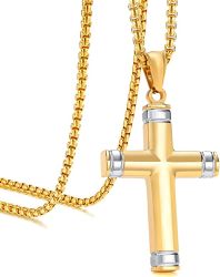 XUANPAI Herren Kreuzanhänger Halskette für 5,69€ (statt 18,99€)