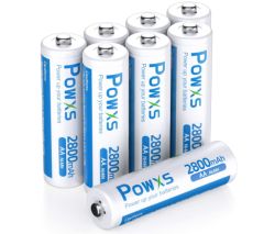 8er Pack POWXS AA Mignon Akkus mit 2800mAh und 1.2V für 8,99€