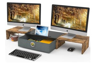 ORLALAR Doppel Monitorständer mit Schublade für nur 24,99€