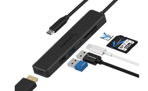 SABRENT USB-C Hub mit 4K HDMI, 2 USB und Kartenleser HB-TC6C für 14,50€