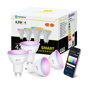 4er-Pack Aigostar GU10 Smart LED RGB Birnen (Alexa, Google Home) für nur 23,09€ inkl. Prime-Versand
