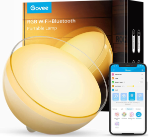 Govee H6058301DE WiFi RGB LED-Nachttischlampe mit WLAN, Farbwechsel & APP-Steuerung für 45,89€
