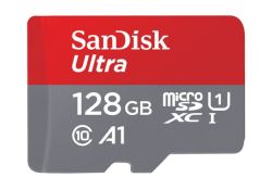 SanDisk 128 GB Ultra microSDXC-Speicherkarte SDSQUA4-128G-GN6MA mit SD-Adapter für 13,99€