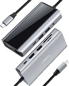 EOKEX 11-in-1 USB-C-Hub (HDMI 4K, 100 W PD, 2x USB-A 3.1) für 34,20€