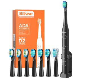 Bitvae D2 Elektrische Zahnbürste mit 8 Bürstenköpfen für 17,39€