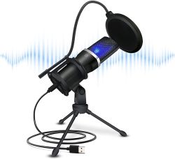Hojocojo USB Mikrofon mit Popschutz für 11,24€ (statt 24,99€)
