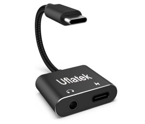 Uflatek 2-in-1 USB C Auf 3,5 mm Adapter für 3,59€