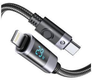 Cooles iPhone Gadget: ORICO USB C auf Lightning Kabel mit LED Display für 10,19€