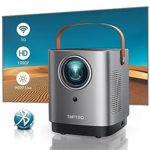 TOPTRO Full HD Mini Beamer (9000 Lumen, 5G, WiFi, Bluetooth) für 122,99€ (statt 180€)