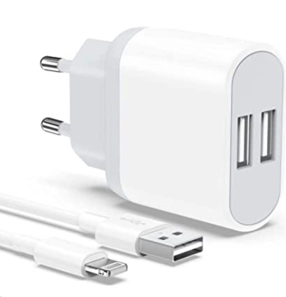 USB Ladegerät mit 2m iPhone Ladekabel für nur 3,49€ bei Prime-Versand