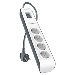 Belkin Surgemaster 4-fach Steckdosenleiste (Überspannungsschutz, 2m Kabel) für 12,99€ (statt 22€) – Prime