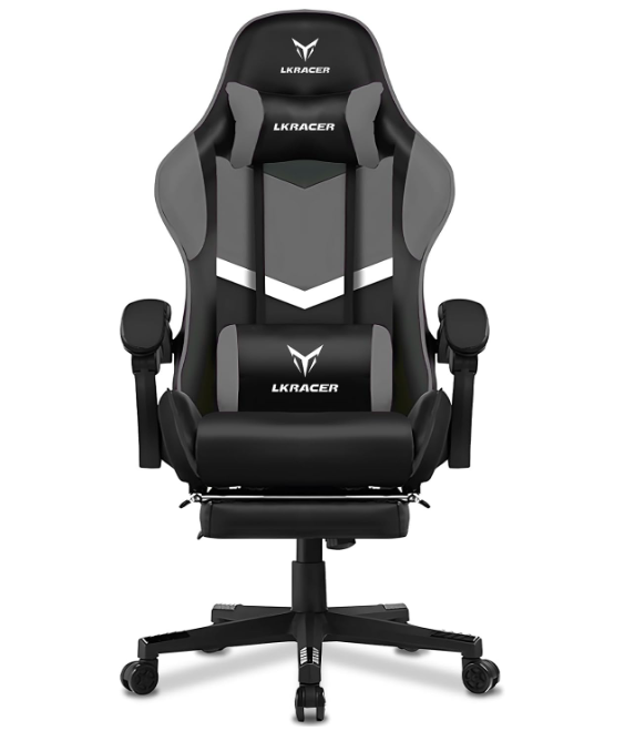 LUCKRACER Gaming Stuhl mit Fußstütze, verstellbare Lendenkissen und Kopfkissen für nur 59,99€ inkl. Versand