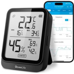 GoveeLife Digitales Thermometer Hygrometer mit Temperaturüberwachung für Innen für nur 12,57€ (statt 16,99€)
