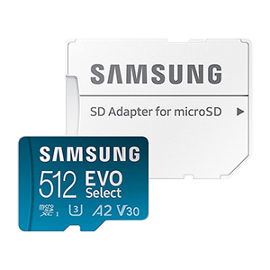 Samsung EVO Select 512GB microSDXC Speicherkarte mit Adapter für nur 34,99€ (statt 45€)