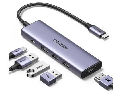 UGREEN Revodok USB C Hub PD100W mit 4K HDMI, 3*USB A und USB C für 13,99€