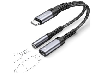 JSAUX USB C Kopfhörer Adapter – USC C auf  USB C + 3.5mm Klinke für 8,28€