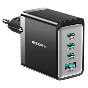 Rocoren USB-C Netzteil (65W, 4-Port, PD) für 13,79€ inkl. Prime-Versand