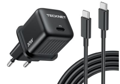 TECKNET 30W USB C Schnellladegerät mit 2M USB C Ladekabel 8,44€