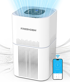 FRESHDEW Wi-Fi Luftreiniger (bis 300 m³/h) für nur 59,59€ inkl. Lieferung