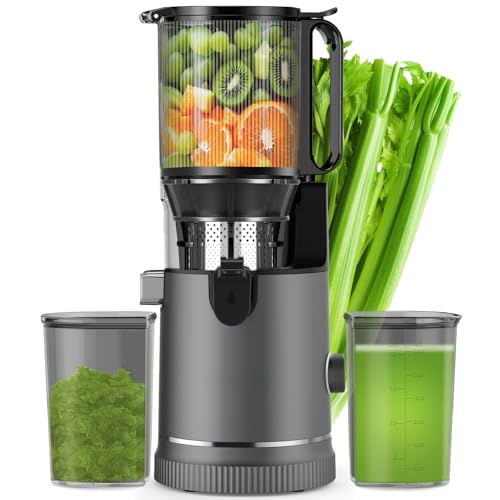 Entsafter - Slow Juicer mit 147 mm Einfüllschacht & 400W Motor | Hohe Saftausbeute & Nährstofferhalt | 1,8L Kapazität inkl. 2 Gläser | Entsafter für Ganzes Obst & Gemüse Entsafter - Slow Juicer mit 147 mm Einfüllschacht & 400W Motor | Hohe Saftausbeute & Nährstofferhalt | 1,8L Kapazität inkl. 2 Gläser | Entsafter für Ganzes Obst & Gemüse