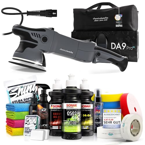 Poliermaschinen Set: chemicalworkz DA9 Pro Max Exzenter Poliermaschine Poliermaschinen Set
