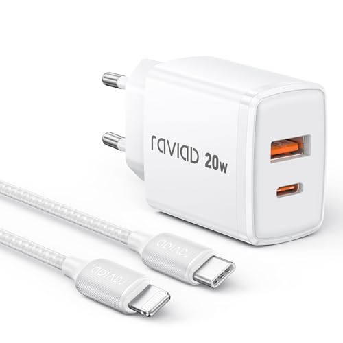 RAVIAD 20W iPhone Ladegerät mit 2m Kabel für 5,59€ bei Amazon