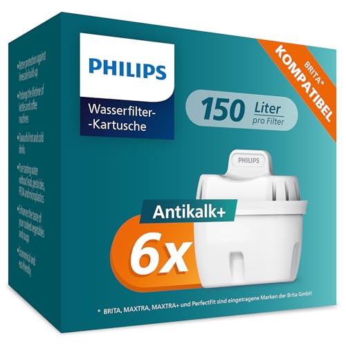 Philips Water Wasserfilter-Kartusche Antikalk+, 6er-Pack Philips Water Wasserfilter-Kartusche Antikalk+, 6er-Pack