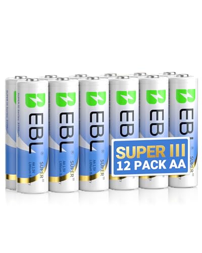 EBL Lithium Batterie AA 3700mAh 12 Stück für 24,64€ bei Amazon