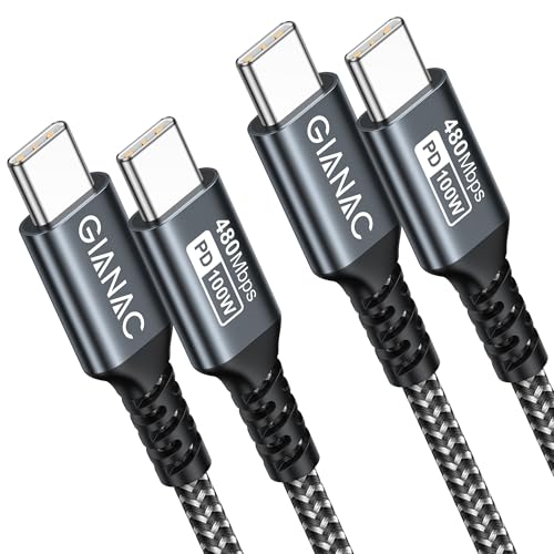 GIANAC 100W USB C Schnellladekabel 2er Set für nur 5,74€