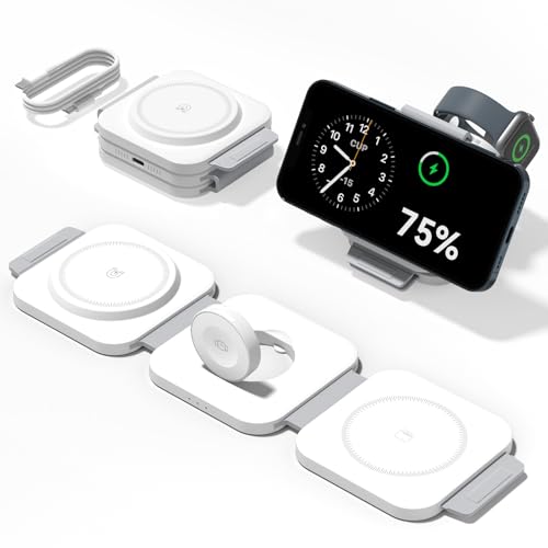 3 in 1 induktive Ladestation, 15W Magsafe Ladegerät für iPhone, Apple Watch und AirPods 3 in 1 induktive Ladestation