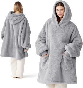 BEDSURE Hoodie Decke mit Ärmeln in L und XL ab 13,77€
