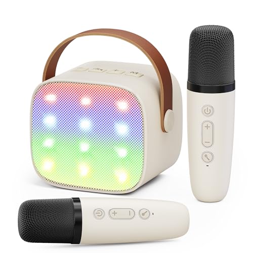 Karaoke Maschine für Kinder mit 2 Mikrofonen und LED für nur 9,99€ statt 19,99€