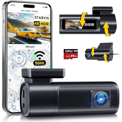 GKU 4K Dashcam mit GPS und 64GB SD-Karte für 69,58€