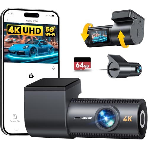 CIEVIE 4K+1080P Dashcam mit 64GB SD Karte für 33,59€