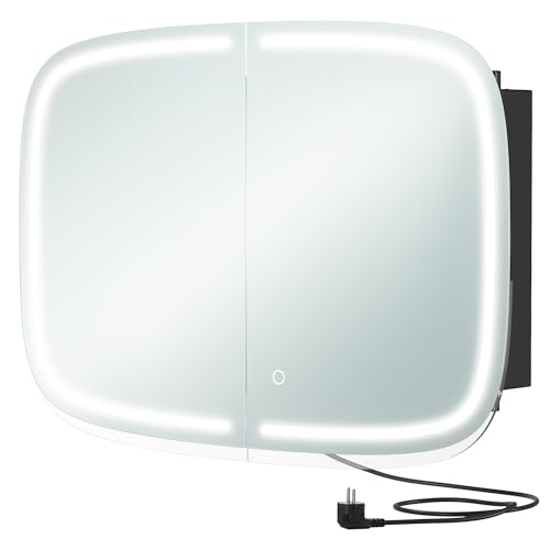 VASAGLE Spiegelschrank Bad mit Beleuchtung für 87,09€