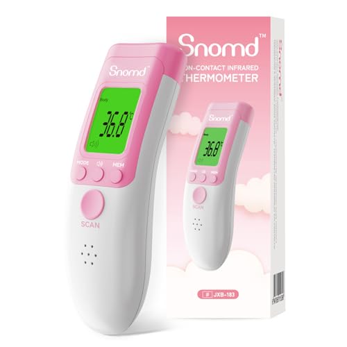 Snomd Fieberthermometer Kontaktlos Infrarot Stirnthermometer für Babys Snomd Fieberthermometer