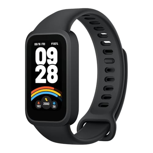 XIAOMI Smart Band 9 Active Schwarz – 1.47" TFT, 450 Nits, 18 Tage Akku, 50 Sportmodi, SPO₂-Sensor, 5ATM Wasserdicht XIAOMI Smart Band 9 Active Schwarz