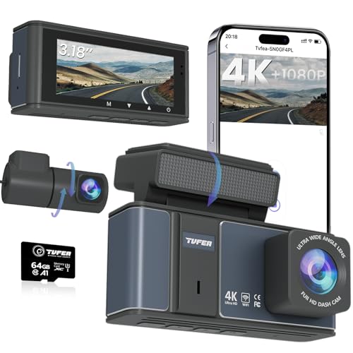 Dashcam Auto Vorne Hinten 4K+1080P