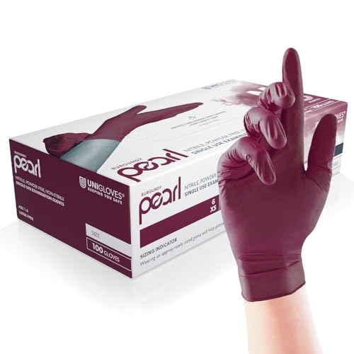 UNIGLOVES Burgundy Pearl Nitril-Handschuhe für 4,99€ bei Amazon