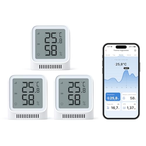 X-Sense 3 Stück WLAN Thermometer Hygrometer