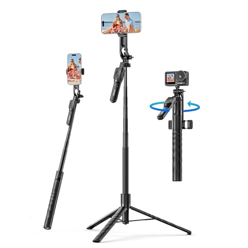 ORICO Handy Stativ & Selfie Stick, Handyhalterung mit Abnehmbarer Fernbedienung, 175cm Tripod mit 360° Drehbarer Griff ORICO Handy Stativ